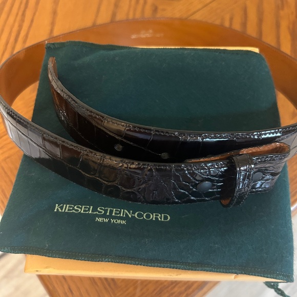 KIESELSTEIN- CORD VINTAGE BLACK GENIUNE ALLIGATOR AUTHENTIC - Picture 3 of 8